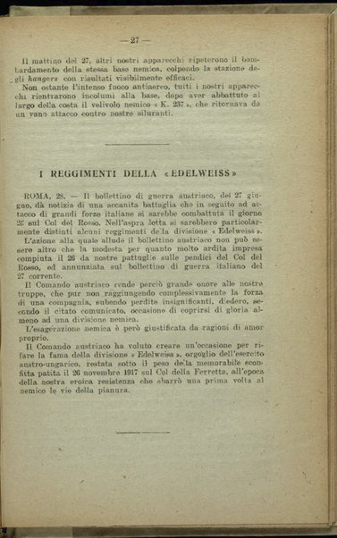 Il diario della nostra guerra : bollettini ufficiali dell'esercito e della marina